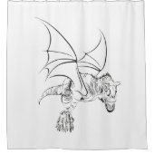 Wingel Raptor / Tribal Douchegordijn (Voorkant)