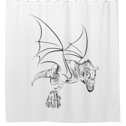 Wingel Raptor / Tribal Douchegordijn (Voorkant)