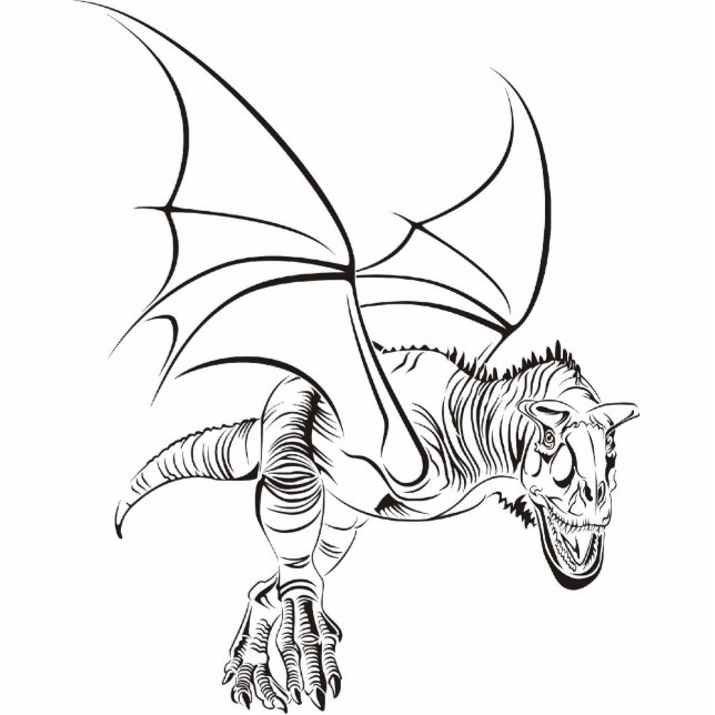 Wingel Raptor / Tribal Fotobeeldje Sleutelhanger (Voorkant)