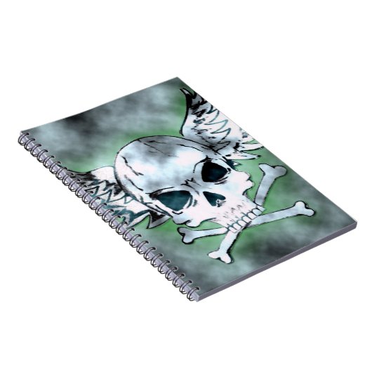 Wingel Skull-laptop Notitieboek (Rechterzijde)