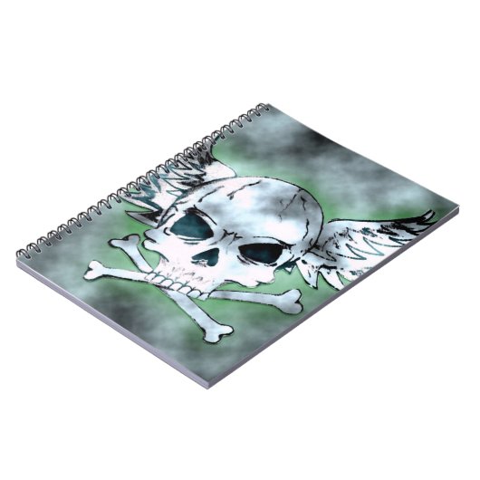 Wingel Skull-laptop Notitieboek (Linkerzijde)