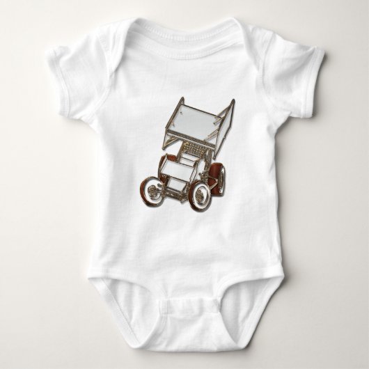 Wingel Sprint Car White gekleurd Romper (Voorkant)