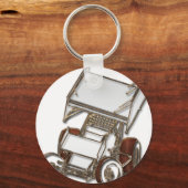 Wingel Sprint Car White gekleurd Sleutelhanger (Voorkant)