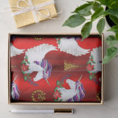 Wingel Unicorn Red Kerstmis Tissuepapier (Geschenk)