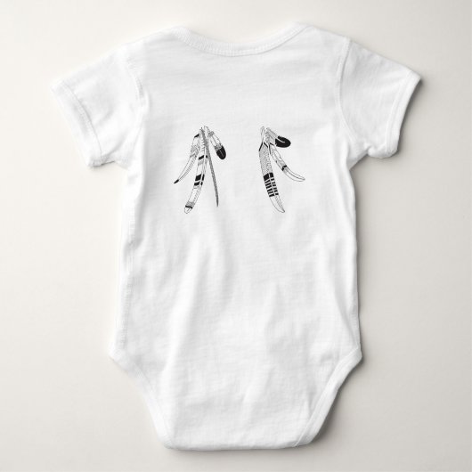 Wingen als Eagles, baby Romper (Achterkant)