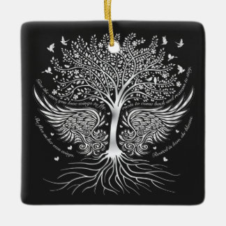 Wingen naar kerstboomversiering keramisch ornament