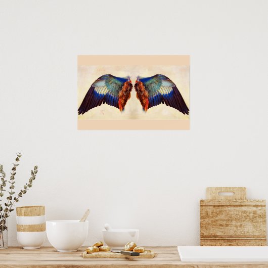 WINGEN VAN EEN EUROPESE ROLLER POSTER (Keuken)