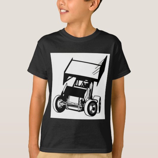 Wingende sprintauto t-shirt (Voorkant)