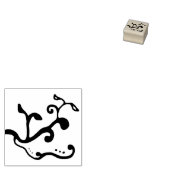 Winger decoratieve bloem rubberstempel (Gestempeld)
