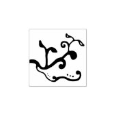Winger decoratieve bloem rubberstempel (Afrduk)