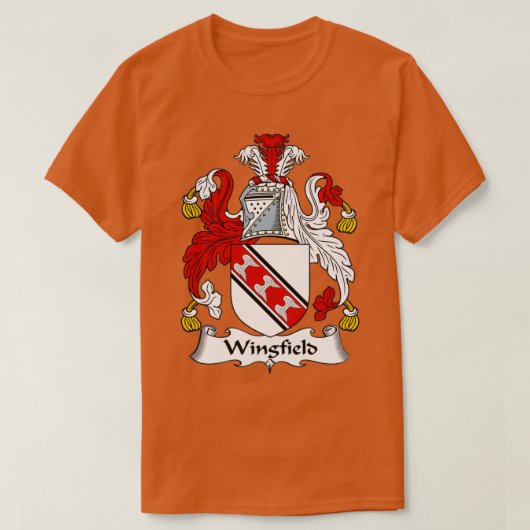 Wingfield Coat of Arms Family Crest T-shirt (Design voorkant)