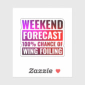 Wingfoiling Foilboarding Surfen op windenergie Sticker (Vel)