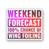 Wingfoiling Foilboarding Surfen op windenergie Sticker (Voorkant)