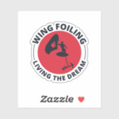 Wingfoiling Foilboarding Surfen op windenergie Sticker (Vel)