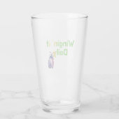Wingin It Dagelijkse Grappige Bug Humor Glas (Achterkant)