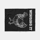 Winging It Funny Chicken Wings Lovers Quote  Fleece Deken (Voorkant (Horizontaal))