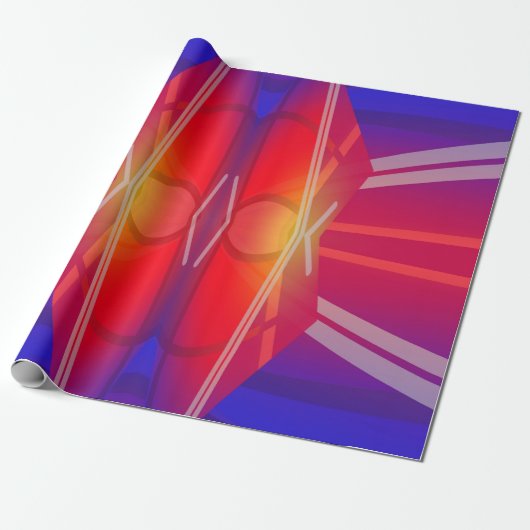 Winging It Neon gelaagd Cadeaupapier (Uitgerold)