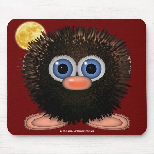 Wingle the Cute Wuzzy Butt & Moon, Kinder Mousepad Muismat (Voorkant)