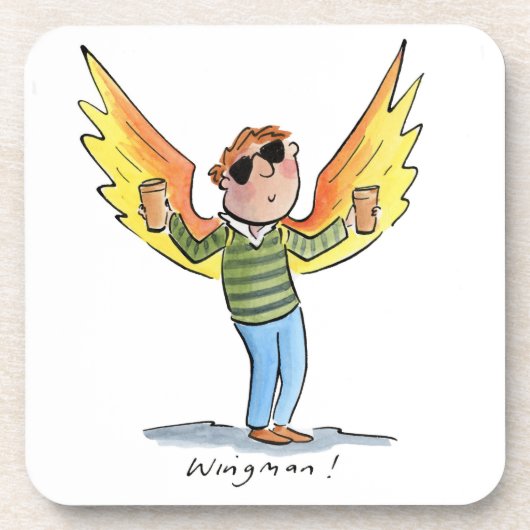 Wingman Bier Onderzetter (Voorkant)