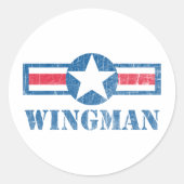 Wingman  ronde sticker (Voorkant)