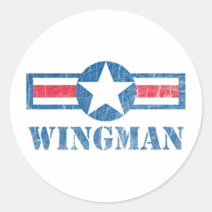 Wingman  ronde sticker