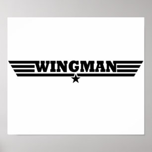 Wingman Wings Logo Poster