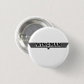 Wingman Wings Logo Ronde Button 3,2 Cm (Voorkant /achterkant)