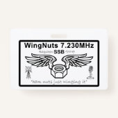 WingNuts naambadge met Lanynard Badge (Achterkant)