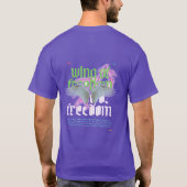 WingOfFreedomStayStrong&PowerOn Basic Dark T-Shirt (Achterkant)