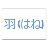 Wings (羽 / はね) - Japanse Flash Cards Kaart (Achterkant)