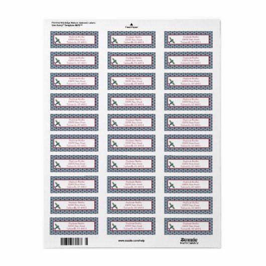 Wings Airplane Return Label (Full Sheet)
