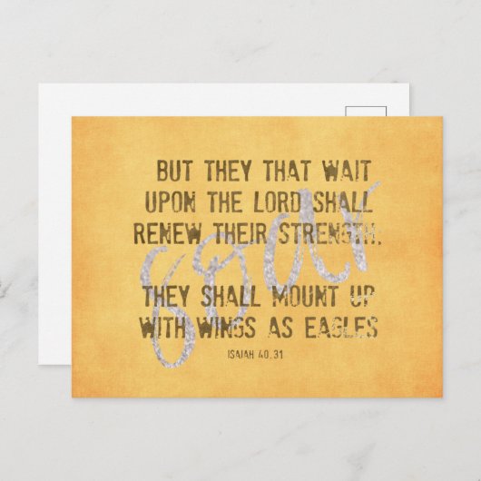 Wings als Manuscript van Eagles KJV Briefkaart (Voorkant / Achterkant)