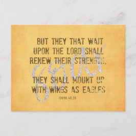 Wings als Manuscript van Eagles KJV Briefkaart