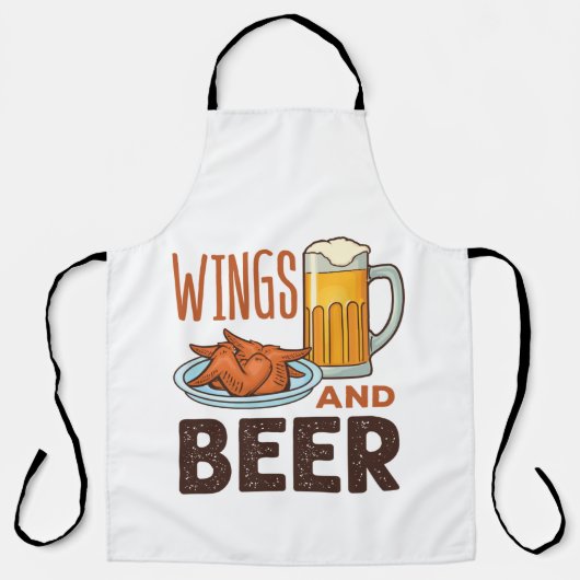 Wings and Beer Chicken Wings Drinking Schort (Voorkant)