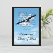 Wings as Eagles Bijbel Verse Christelijk Afstudere Kaart (Staand voorkant)