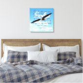 Wings as Eagles, Isaiah 40:31 Christelijke Bijbel Canvas Afdruk (Insitu (Slaapkamer))