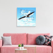 Wings as Eagles, Isaiah 40:31 Christelijke Bijbel Canvas Afdruk (Insitu (Woonkamer))