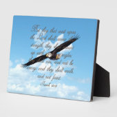 Wings as Eagles, Isaiah 40:31 Christelijke Bijbel Fotoplaat (Zijkant)