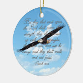 Wings as Eagles, Isaiah 40:31 Christelijke Bijbel Keramisch Ornament (Links)