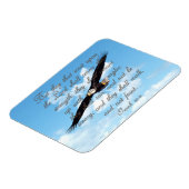 Wings as Eagles, Isaiah 40:31 Christelijke Bijbel Magneet (Linkerzijde)