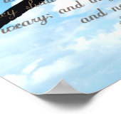 Wings as Eagles, Isaiah 40:31 Christelijke Bijbel Poster (Hoek)