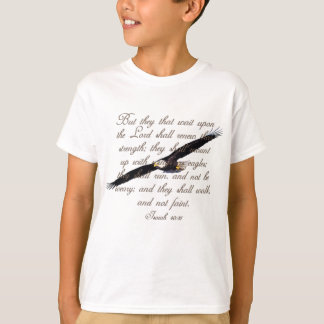 Wings as Eagles, Isaiah 40:31 Christelijke Bijbel T-shirt