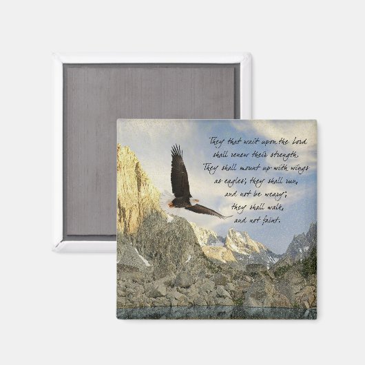 Wings as Eagles Isaiah 40:31 Magneet (Voorkant / Achterkant)