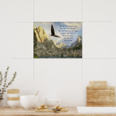 Wings as Eagles Isaiah 40:31 Poster (Keuken)