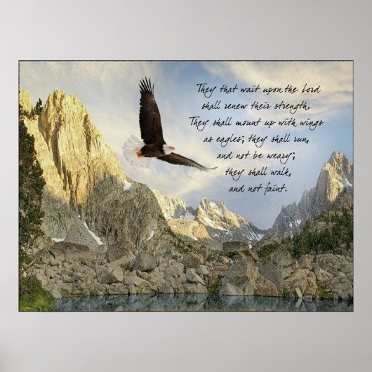 Wings as Eagles Isaiah 40:31 Poster (Voorkant)