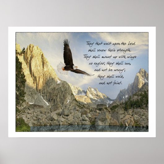 Wings as Eagles Isaiah 40:31 Poster (Voorkant)