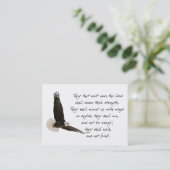 Wings as Eagles Isaiah 40 Inspirerend Custom Visitekaartje (Staand voorkant)