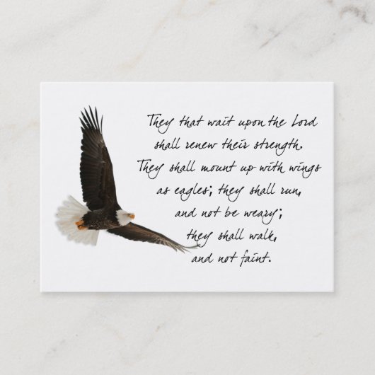 Wings as Eagles Isaiah 40 Inspirerend Custom Visitekaartje (Voorkant)