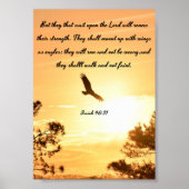 Wings as Eagles - Isaiah Poster - Bijbelversen (Voorkant)