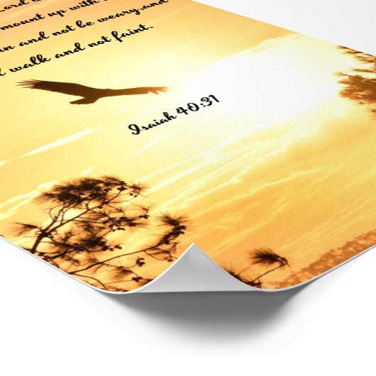 Wings as Eagles - Isaiah Poster - Bijbelversen (Hoek)